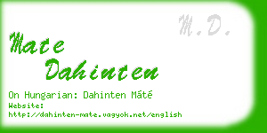 mate dahinten business card